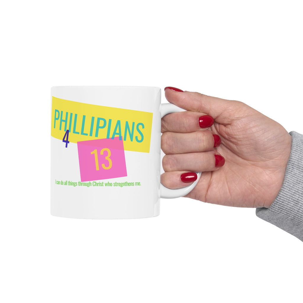 Because God Said I Can Ceramic Mug — Inspirational Christian Coffee Cup