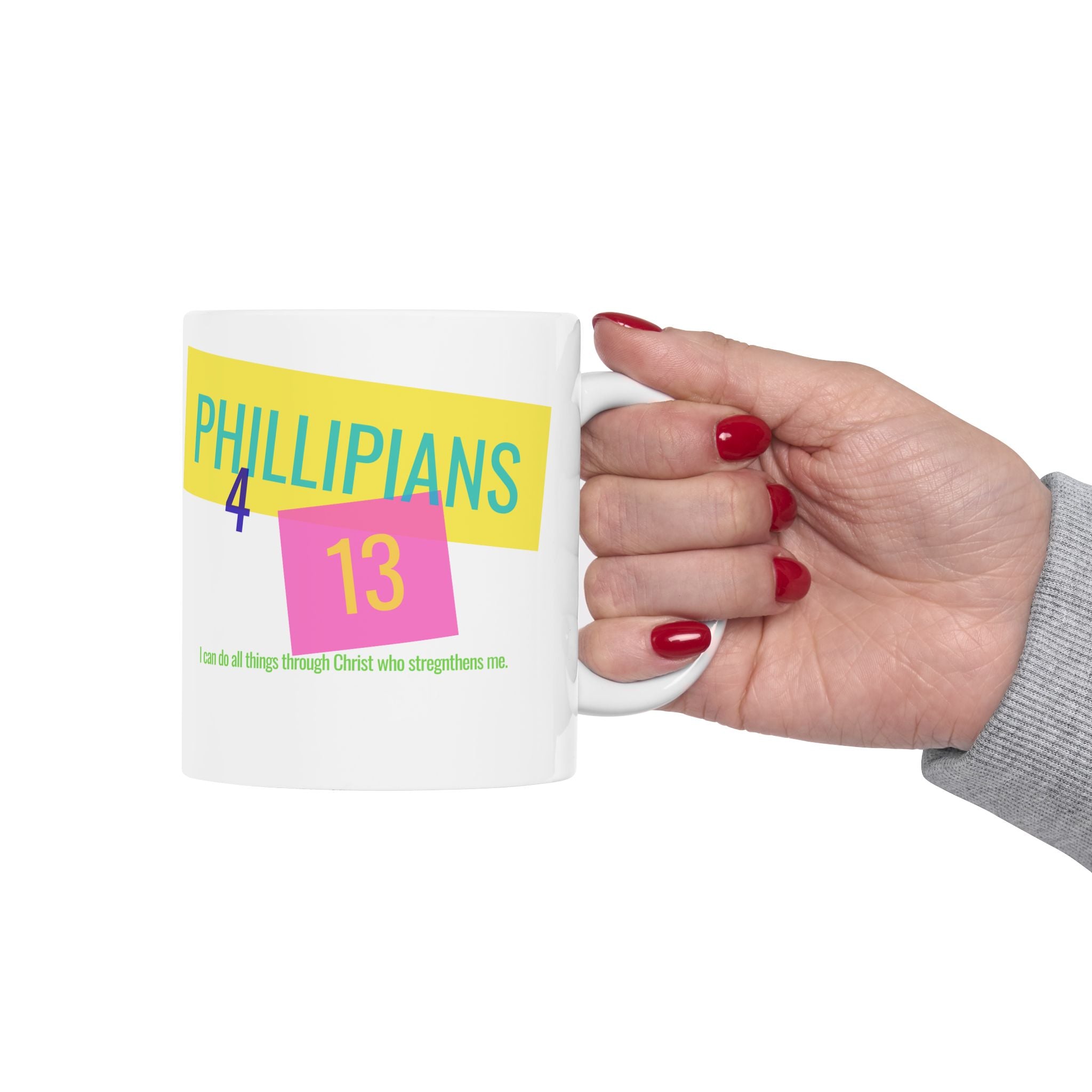 Because God Said I Can Ceramic Mug — Inspirational Christian Coffee Cup