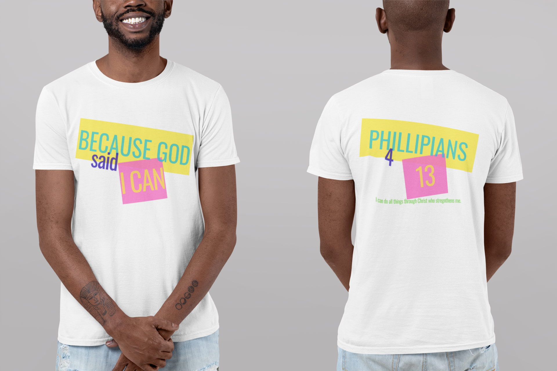 Because God Said I Can Adult Unisex T-Shirt