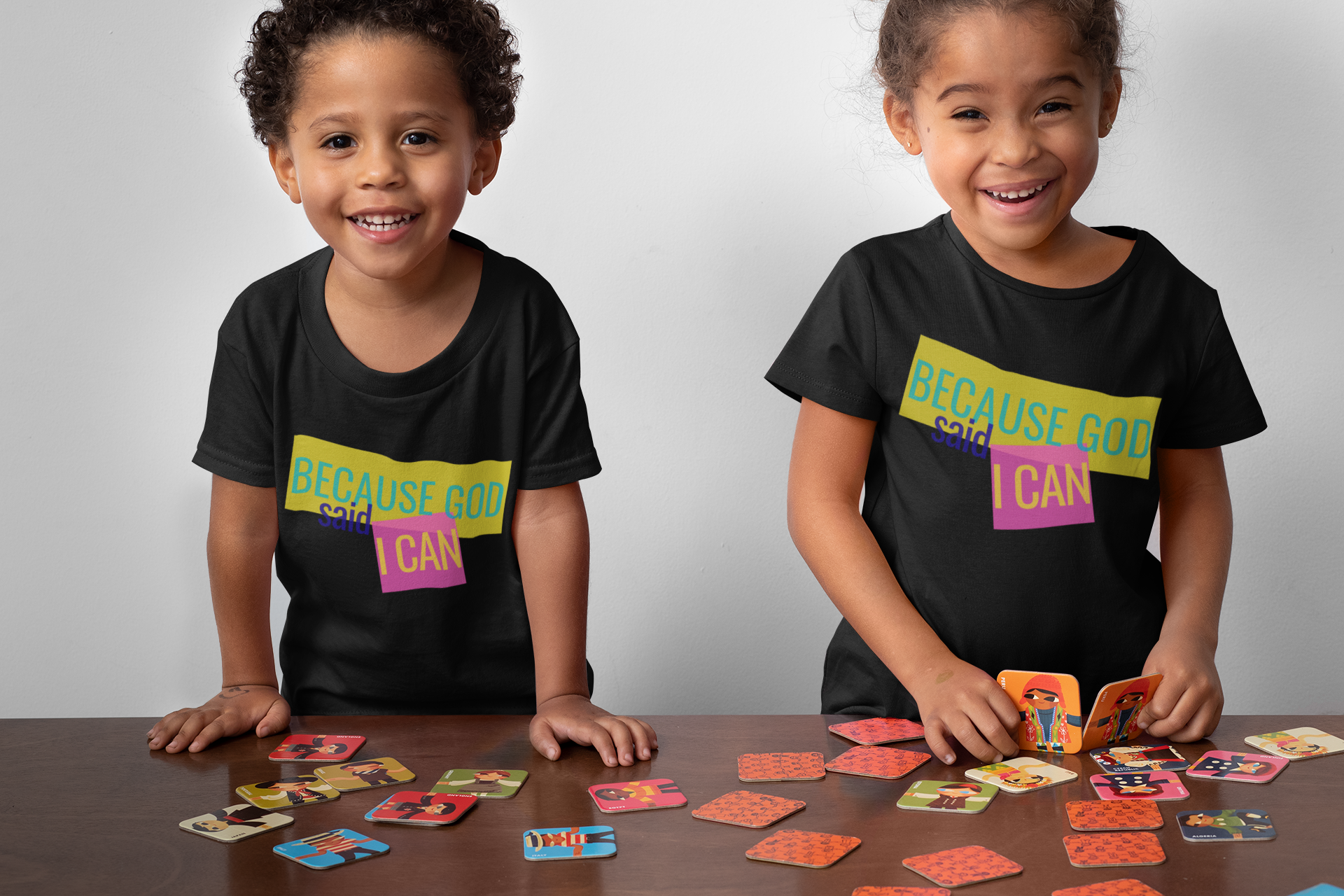 Because God Said I Can Kids Unisex T-Shirt