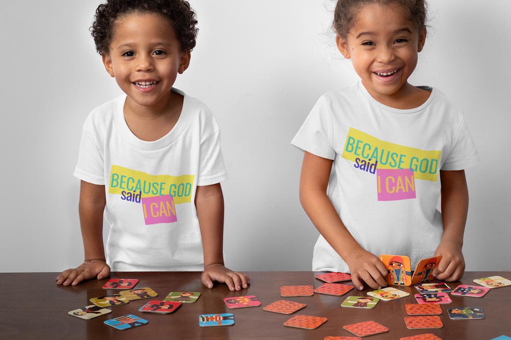 Because God Said I Can Kids Unisex T-Shirt